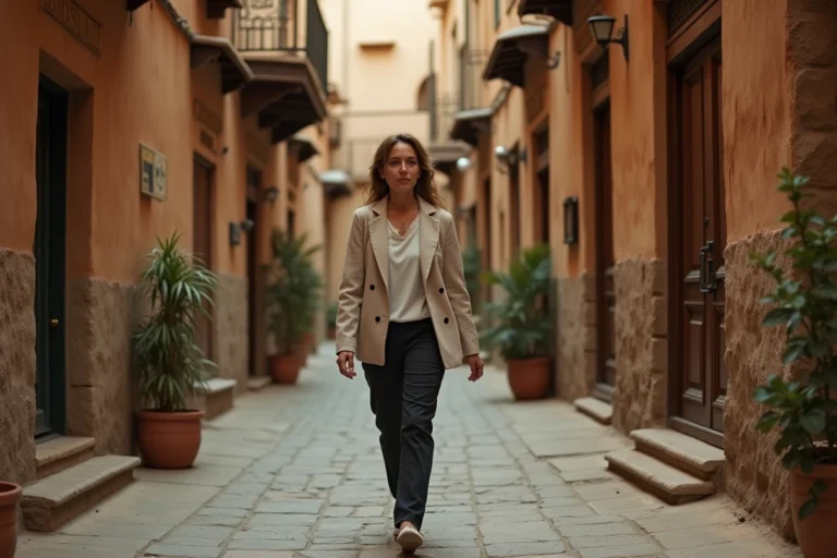 Ruelle authentique d'une médina au Moyen-Orient évoquant les lieux de tournage de Homeland saison 8